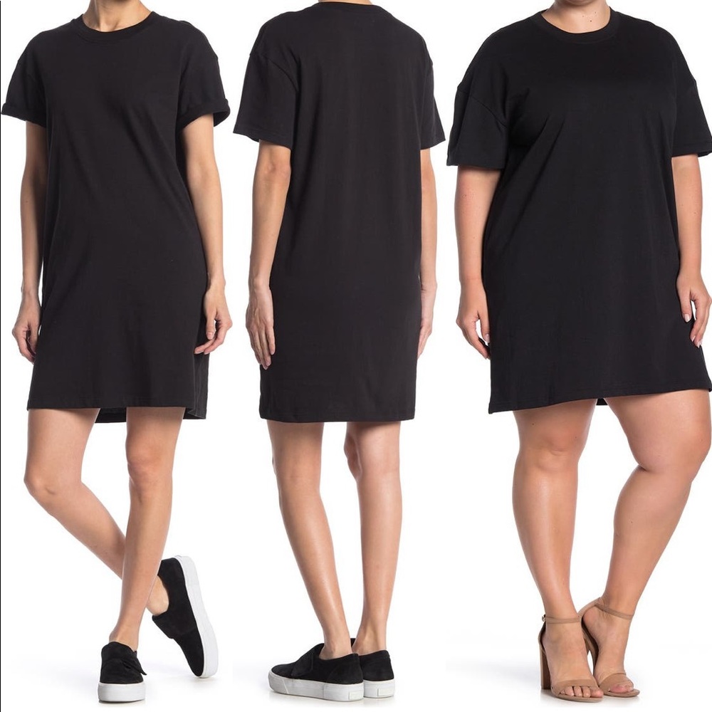 Madewell black soft t-shirt dress